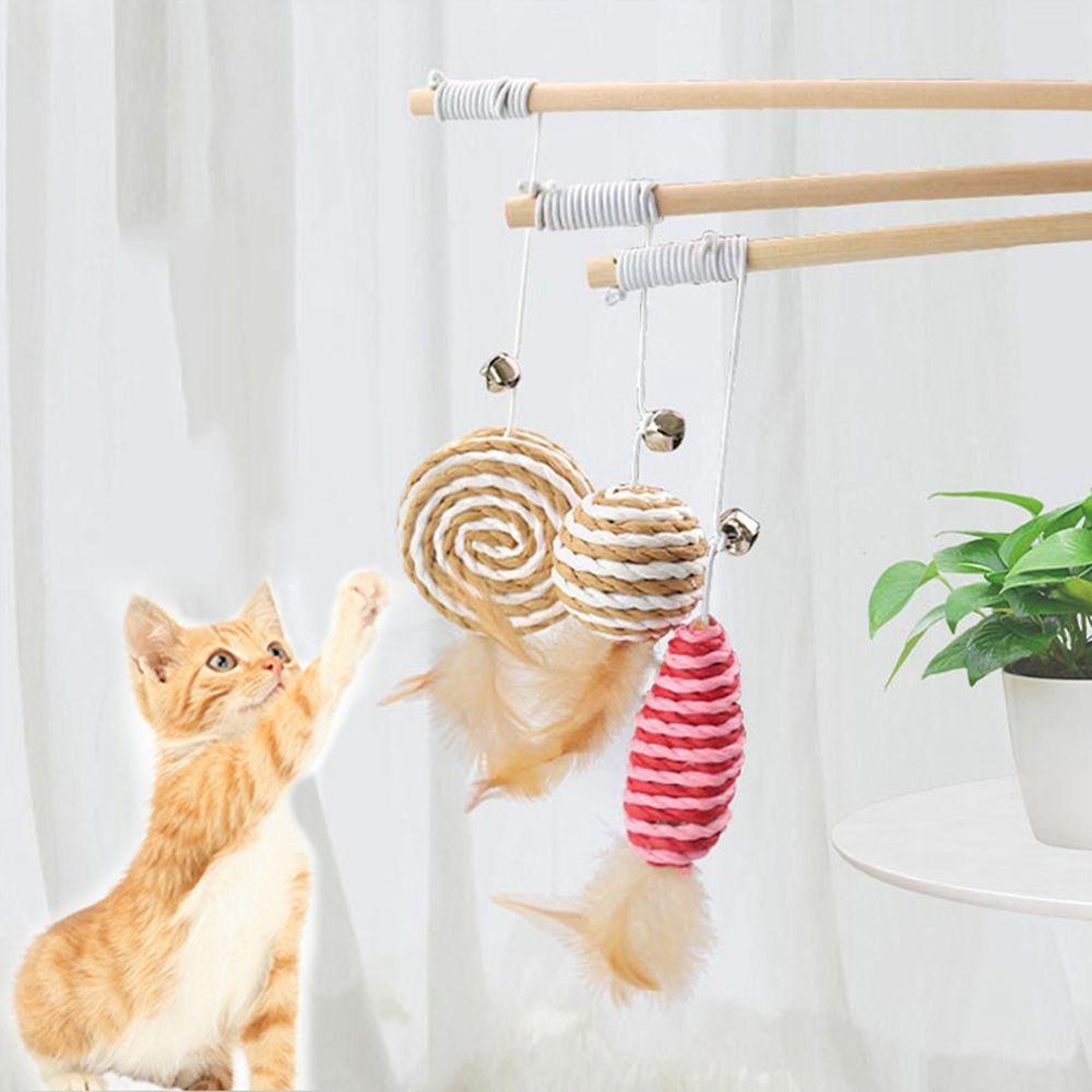 Cat Accessories With Mini Bell Cat Interactive Pet Supplies Teaser Stick Cat Rod Pet Cat Toy