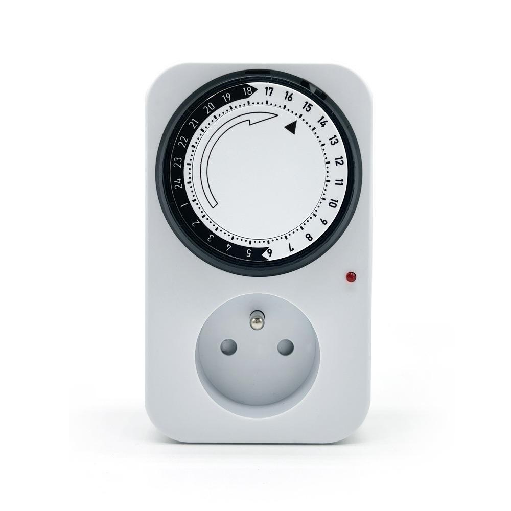 Energy Saveing French Mechanical Timer Socket Mechanical Outlet Protector OFF/ON Appliance