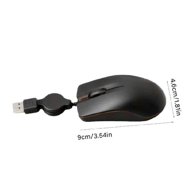 Высокоточная 1000DPI Тихая Проводная Мышь Эргономичная Выдвижной USB-Кабель для Эффективной Работы Учебы Игр Удобная