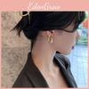 European American Chic Style Oval Earrings For Women Gold Plated Alloy Statement Fashion