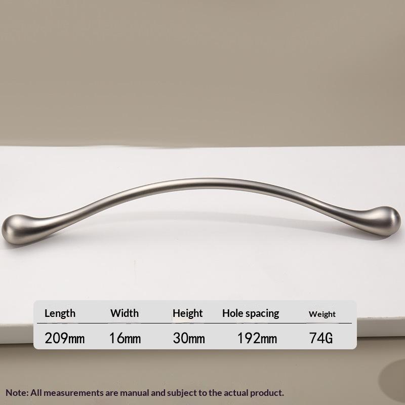 Long Nickel Brushed Cabinet Pull Handle Anti-Scratch Minimalist Wardrobe Door Handle for Bathroom Closet Furniture Replacement