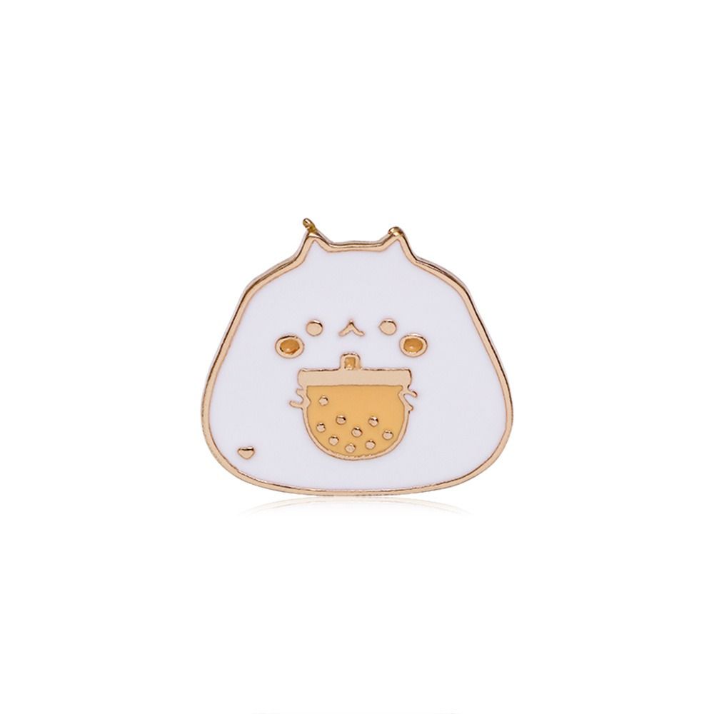 Еда Мультфильм Животное Брошь Креативный Мусорный Бак Котенок Брошь Декор Рубашки