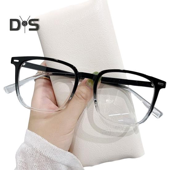 Unisex Blue Light Blocking Glasses Retro Large Frame Clear View Strong Hinge with Brim Eye Protection Clear Bluelight Glasses Spectacles Eyeglasses