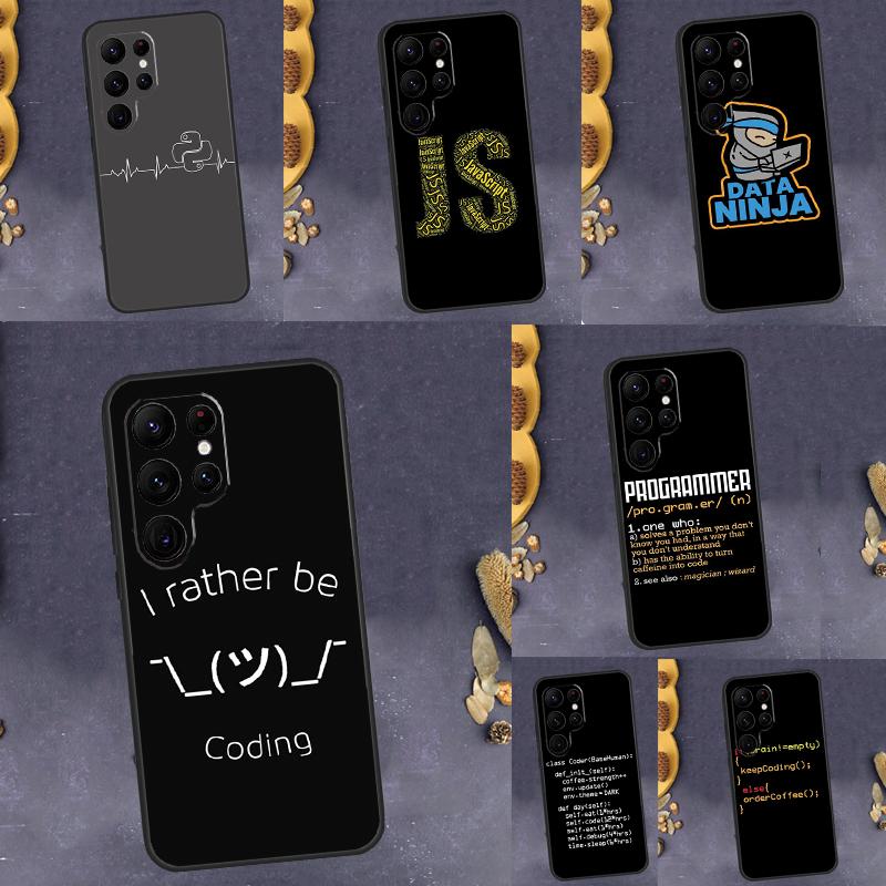 Programming Coding Case For Samsung Galaxy S23 Ultra S21 S22 Plus S20 FE S8 S9 S10 Note 10 Plus Note 20 Ultra