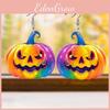 Creative Halloween Themed Colorful Pumpkin Pattern Women Acrylic Earrings For Party Fashion Accessories