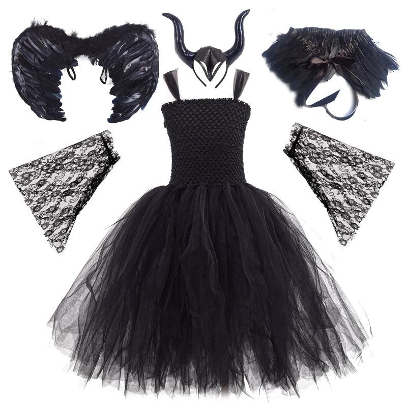 Костюм на Хэллоуин для детей девочек ведьма вампир косплей средневековое винтажное платье День мертвых детская одежда карнавальная вечеринка