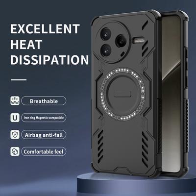 Броня Защитный Чехол для Телефона с Теплоотводом Для Xiaomi Poco X7 X6 F6 F7 Pro Ultra C75 Чехол Магнитный Ударопрочный Бампер Fundas