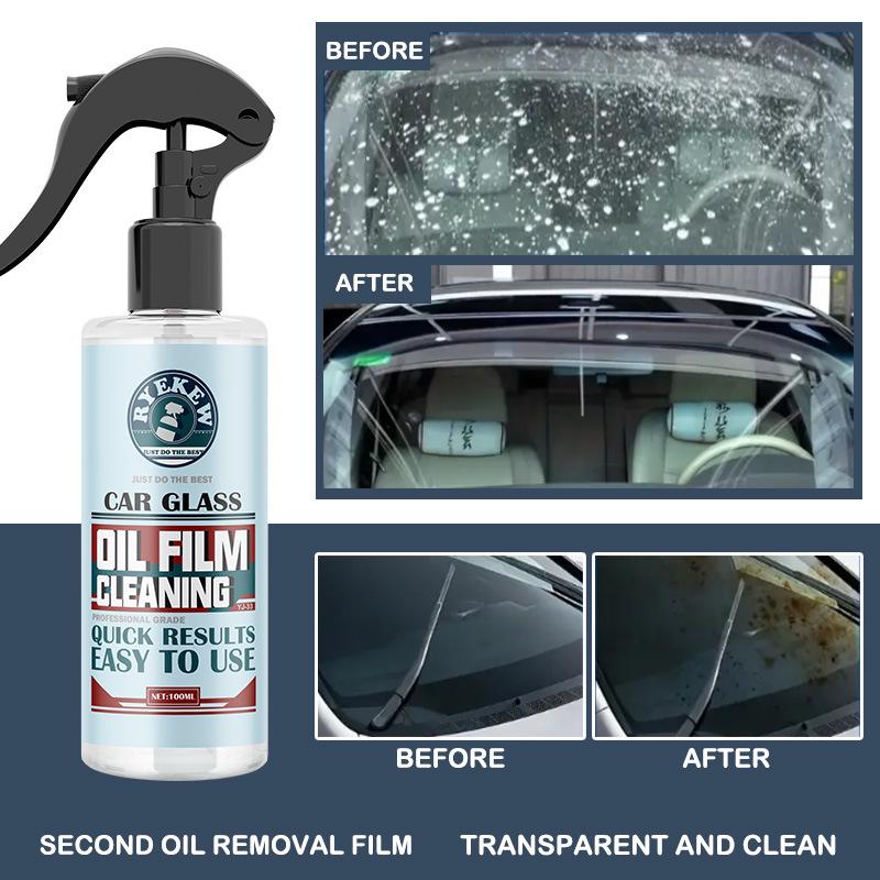 Ryekew Glass Cleaner: Strong Oil Film Remover for Car Windshields and Windows