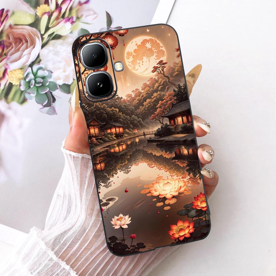 For Infinix Smart 20 Case X6840 X6840B Luxury Flowers Butterfly Painted Phone Cover Case For Infinix Smart 20 Smart20 Soft Shell