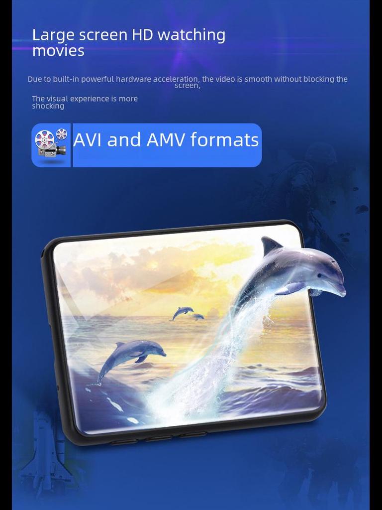 Полноэкранный Bluetooth MP4/MP3 портативный сенсорный музыкальный плеер для студентов