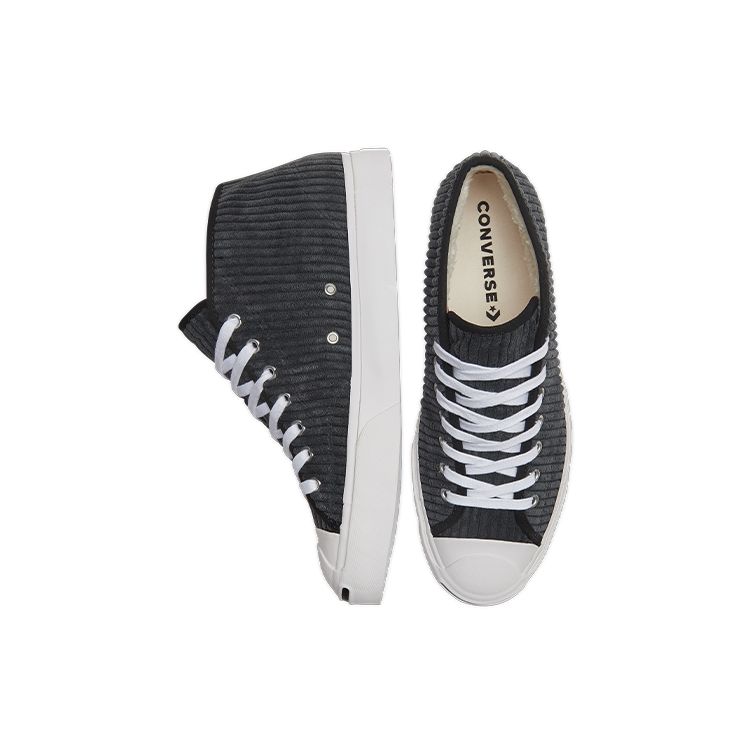 Converse Jack Purcell Mid Black Вельветовые кроссовки унисекс белые 169794C