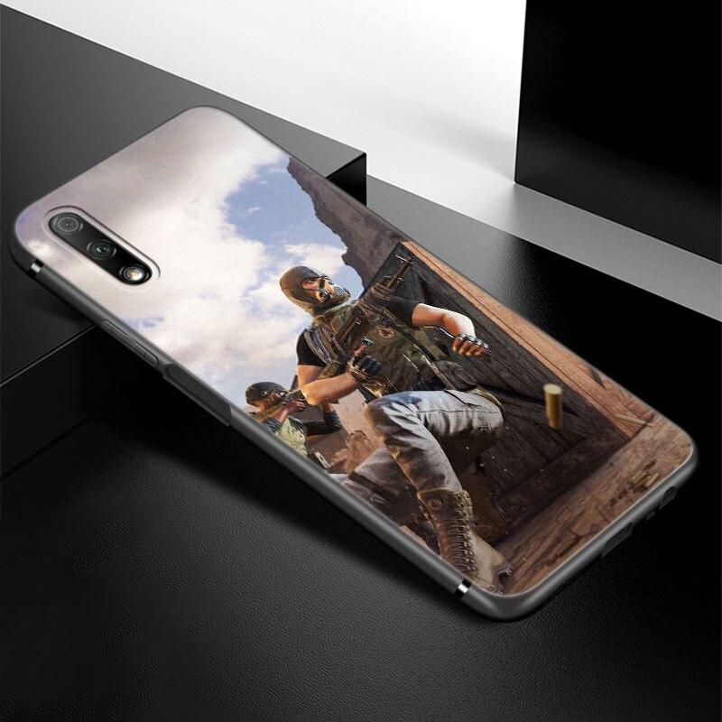 Модный чехол для игрового телефона PUBG для Huawei Honor 7A 8A 9X 20 Pro 8 10X Lite 9A 8C 9C 20E 7S 8S 20S 8X 10i 20i 30i, мягкий черный чехол