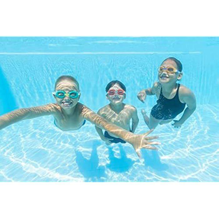 Lunettes de Natation Enfant - BESTWAY - Aqua Burst Essential - Anti-buée et UV - Polycarbonate