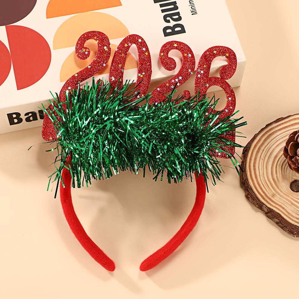 New Headband Kids Adult Glitter Hair Accessories Funny Glasses Po Props Christmas Decoration New Gifts