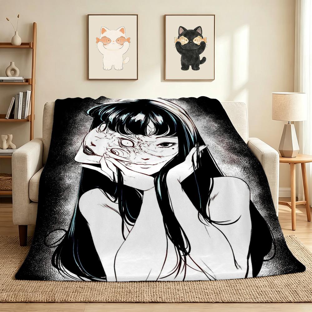 Alien Girl Flannel Blanket Throw Blanket Soft Warm Sofa Bed Camping Car home Decor Unique Christmas Gift C930927