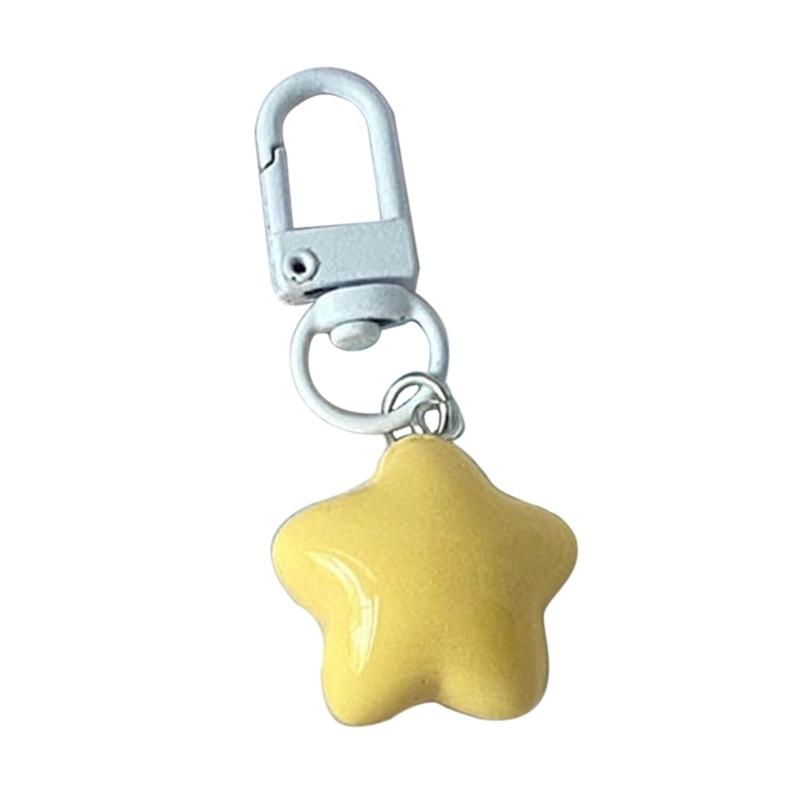 Acrylic Cute Colorful Five-Pointed Star Phone Trinket Female Phone Shell Pendant Accessories Package Decoration Keychain