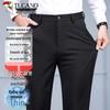 Мужские эластичные прямые брюки в стиле business casual