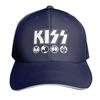 Кепка с логотипом рок-группы Kiss Модная повседневная бейсболка Регулируемая кепка Хип-хоп Летняя унисекс бейсболка