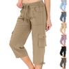 Womens Capris With Pockets Loose Fit Casual  Pants Dressy Lightweight Ladies Baggy Cargo Pants For Hiking