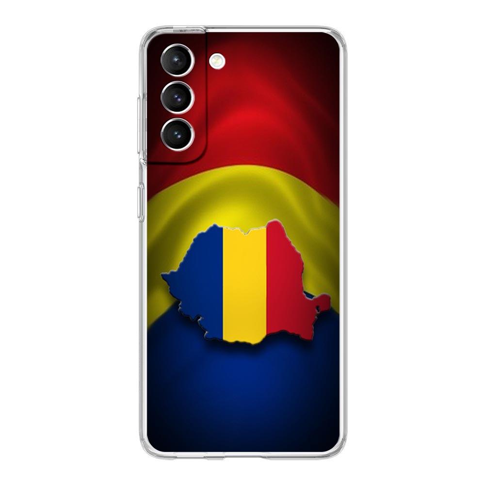 Phone Case For Samsung Galaxy S25 Edge S24 S23 FE S22 Ultra S20 S21 5G S10 Plus S10E Soft Clear Cover Romania Flag