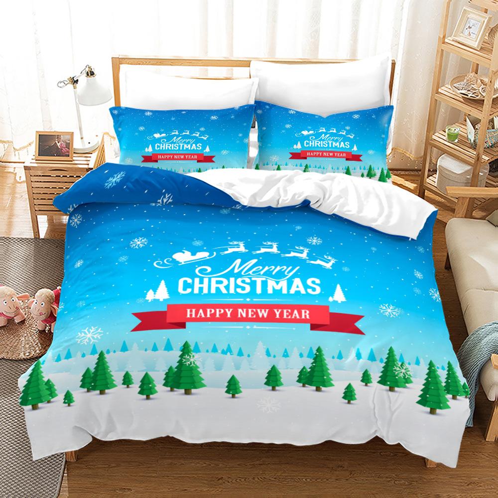 Рождественский комплект пододеяльников Snow Cookie Merry Christmas Festival, пододеяльник размера King Queen для детей, комплект постельного белья из полиэстера