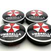 4PCS 56mm Silver UMBRELLA CORPORATION Aluminum Car Wheel Center Caps Badge Wheel Hubs Emblem