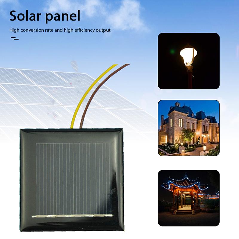 2 В 130 мА 0,26 Вт Солнечная панель Эпоксидный лист Поликристаллическая солнечная панель Ячейка DIY Светодиодный садовый светильник Портативное солнечное зарядное устройство для мобильного телефона