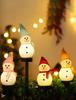 QuiExact Solar Snowman Garden Light Automatic Christmas Outdoor Decoration for and Stylish Snowman 4-Piece Set, Waterproof, On/Off, Ornament, Garden,