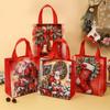 4-piece Christmas Gift Bag Santa Claus Non-woven Fabric Storage Bag Home Decoration Bag New Year Gift Packaging Bag