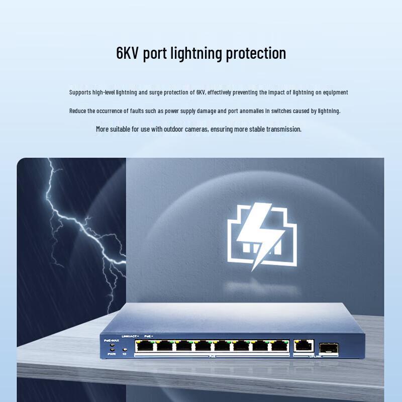 Hikvision 10-Port Gigabit 8-Port PoE Cloud Managed Switch CN plug (adapter included)