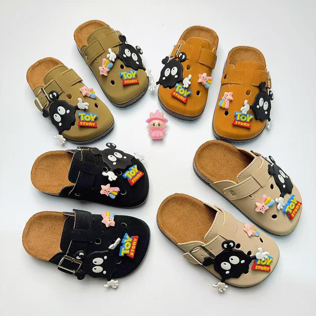 Детские милые мультяшные шлепанцы Birkenstock: Толстая подошва, закрытый носок для весеннего отдыха на природе