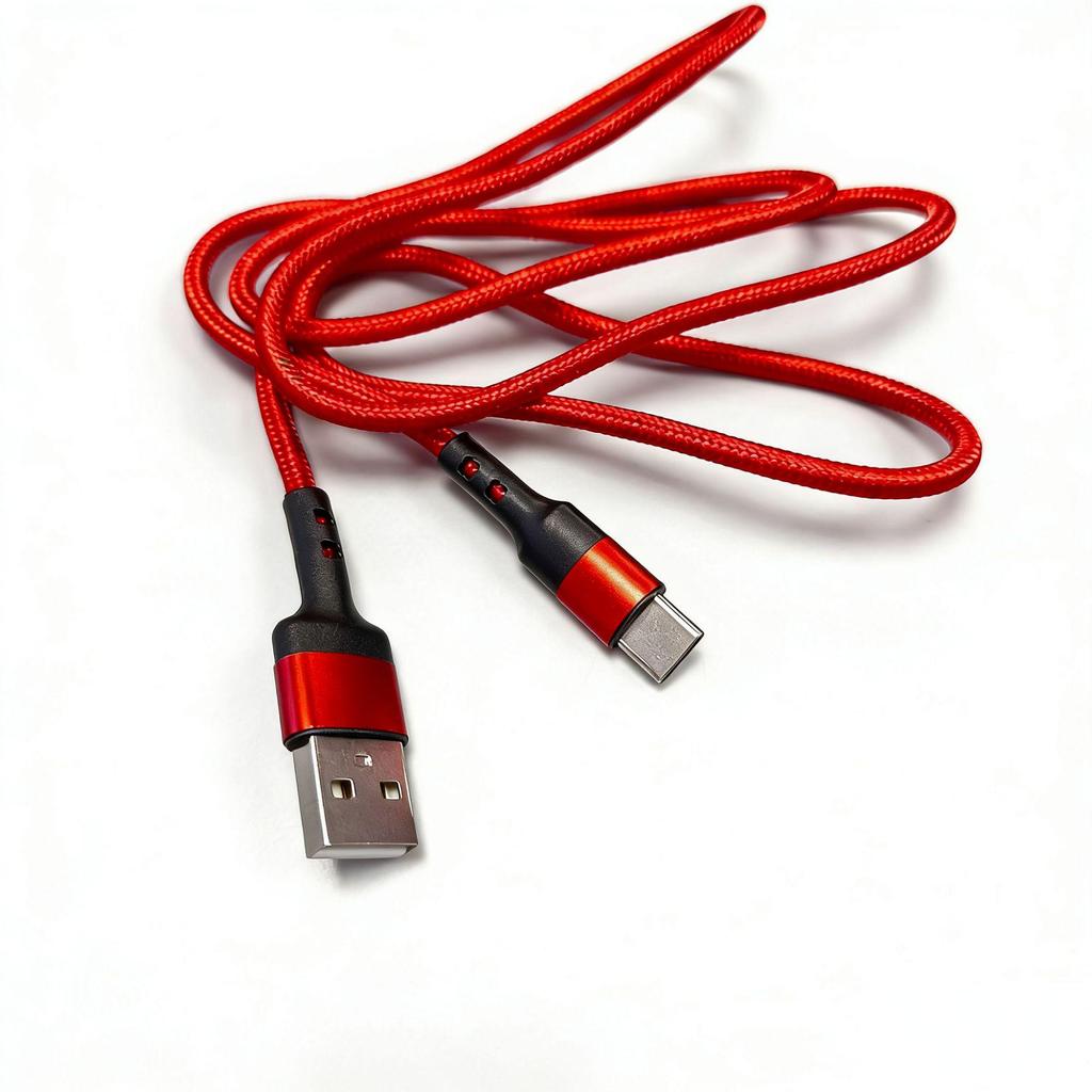 1м плетеный нейлоновый USB-C кабель для зарядки Android-телефонов