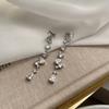 Серьги-капли из циркона Женские 2025 Легкая роскошь Нишевый дизайн Чувство продвинутого темперамента Элегантные серьги для знаменитостей