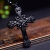 Унисекс Гидратирующее Ожерелье с Кулоном-Крестом из Обсидиана с Большими Скидками при Количестве