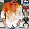 Men'S Christmas Casual Loose Fitting Long Sleeved Printed Shirt