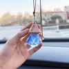 Подвесной автомобильный освежитель воздуха Стеклянная бутылочка с деревянной крышкой Веревка Диффузор эфирного масла Брелок на зеркало заднего вида