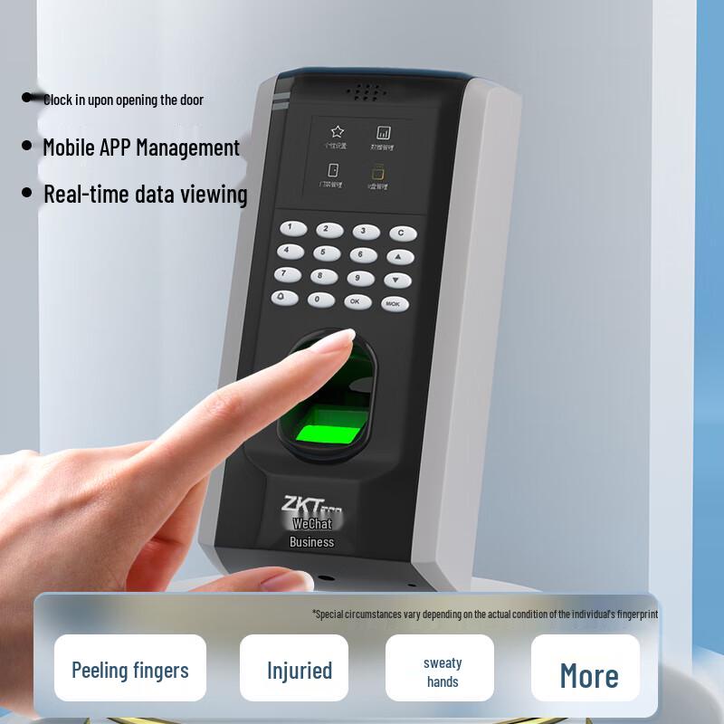 ZKTeco WX7 Plus Fingerprint Access Control & Time Attendance System CN plug (adapter included)
