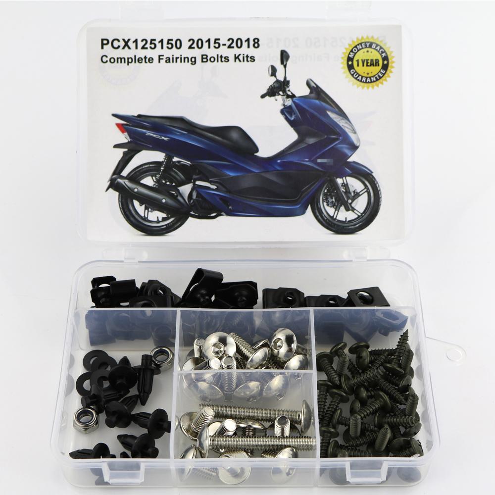 For Honda PCX125 PCX 150 2015 2016 2017 2018 Complete Full Fairing Bolts Kit Screws Clips Speed Nuts Covering Bolts Steel