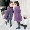 Пальто для девочек; осенне-зимнее детское утолщенное теплое модное пальто из искусственного меха для маленьких девочек