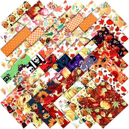 Irenare 100 шт. 8 x 8 дюймов Рождественские наборы тканей Fat Quarters Санта-Клаус Вырезанные квадраты из ткани Рождественская елка Снеговик Печатный для шитья
