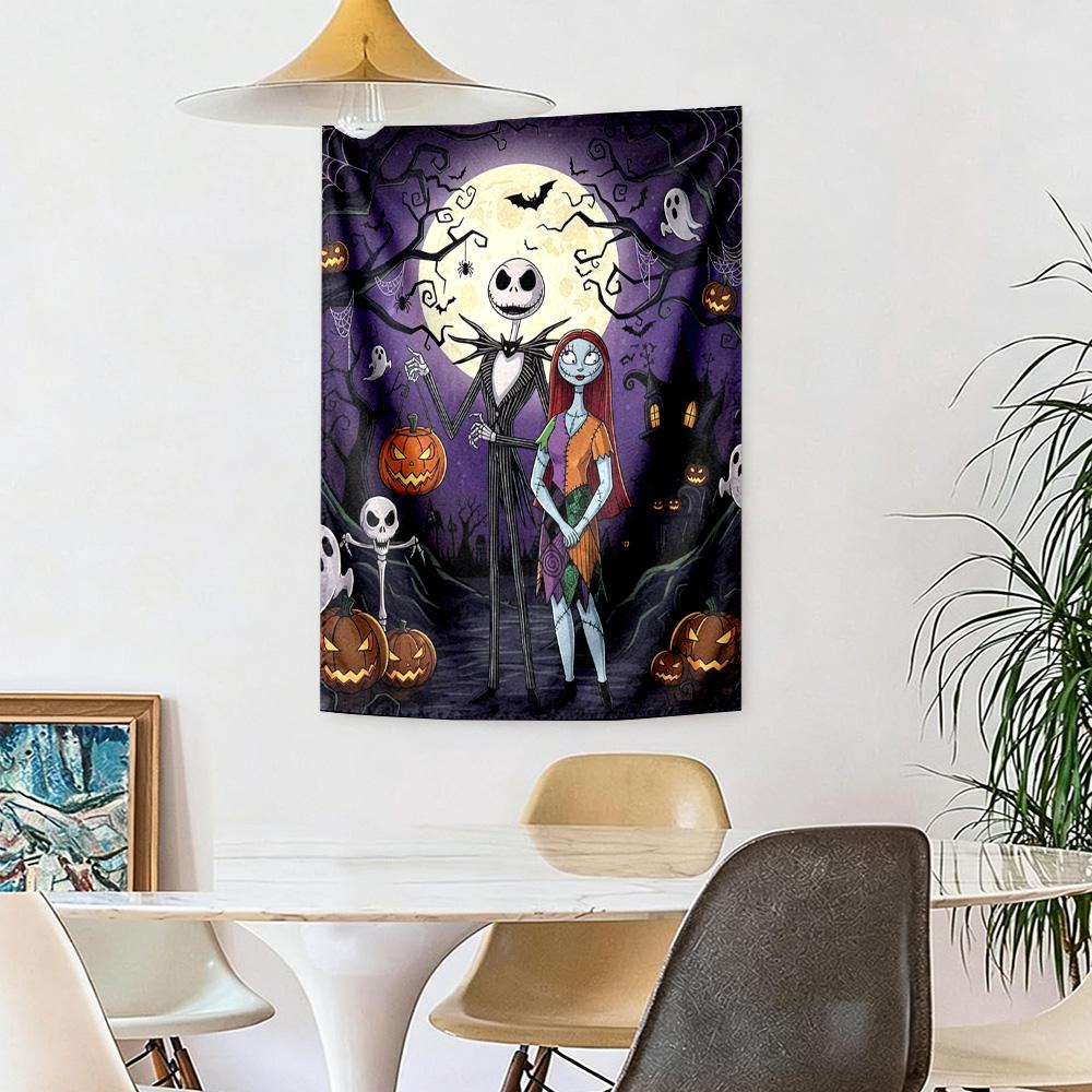 Christmas Nightmare Wall Decor Tapestry Art For Pet Memorial Birthdaywedding Party Backdrop Family Gift