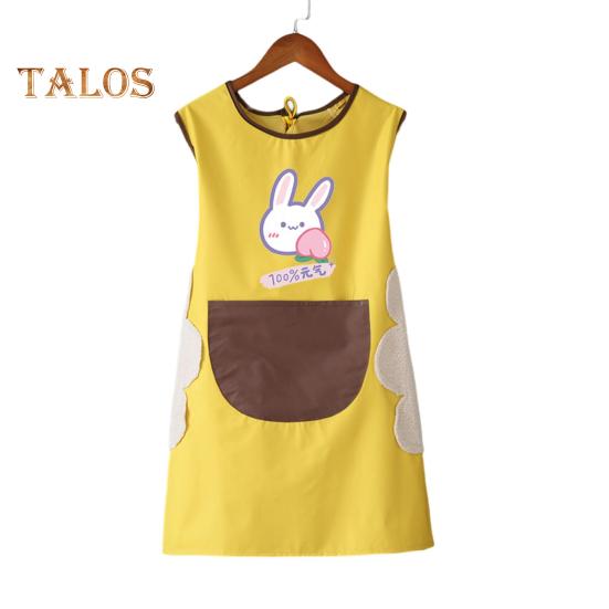 Кухонный фартук контрастного цвета, маслостойкая спецодежда, прекрасный обеденный фартук без рукавов для дома