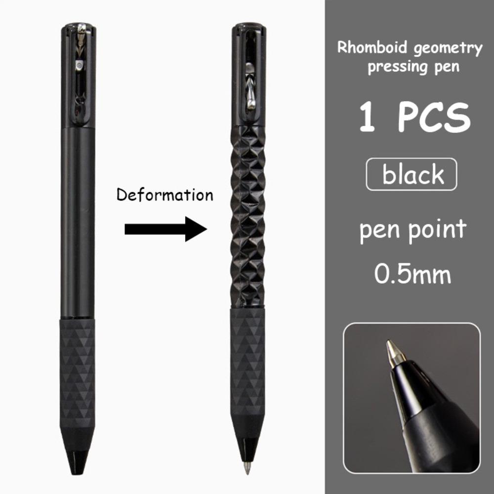 0.5mm Tip Deformable Pen Press Type Writing Pen Interesting Gel Pen School Office