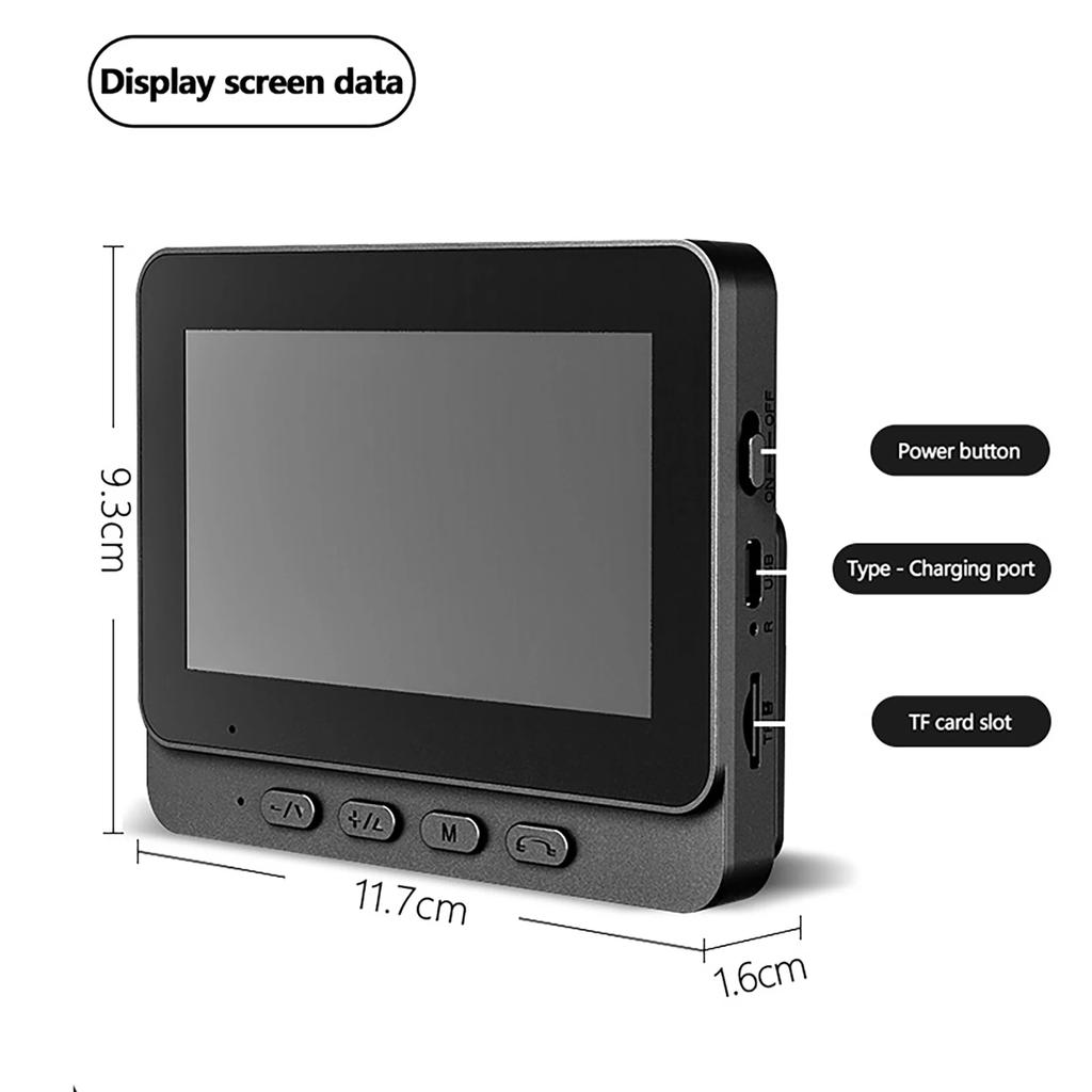 4,3'' IPS Экран Беспроводной Домофон Камера Дверного Звонка Умный HD Ночное Видение Двусторонняя Аудиосвязь Водонепроницаемая Домашняя Безопасность Видео Глазок Дверного Звонка