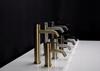 Silver Black Matte Washbasin Faucet Tall Ontario Rea