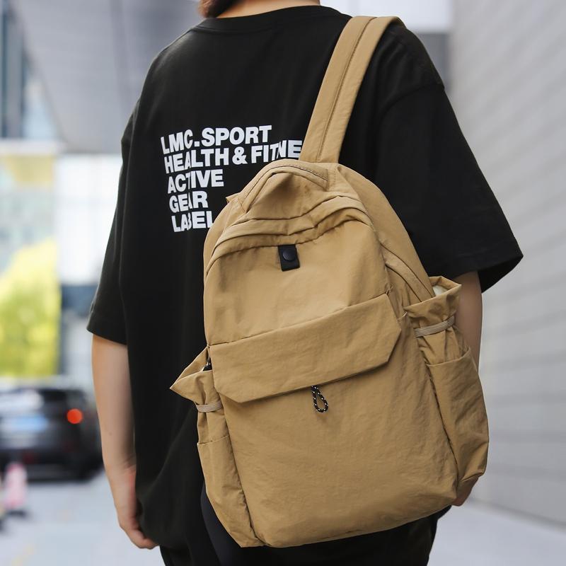 Однотонный рюкзак большой емкости для школьников, женский дорожный рюкзак, мужская компьютерная сумка