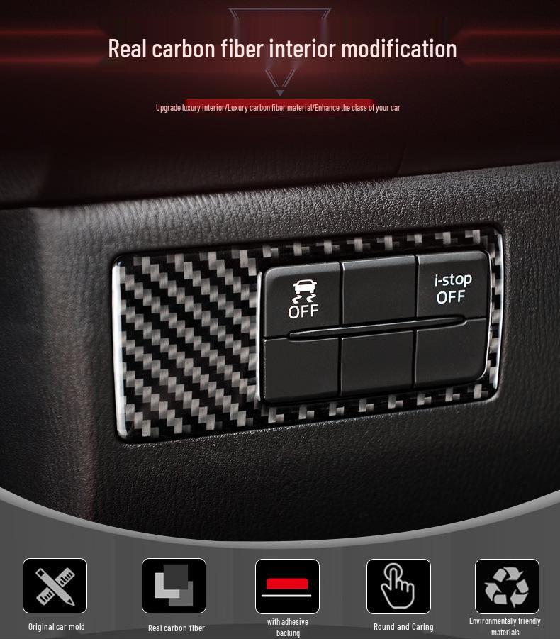 Mazda Axela CX-45 Atenza Переключатель противотуманных фар Салон Отделка из углеродного волокна