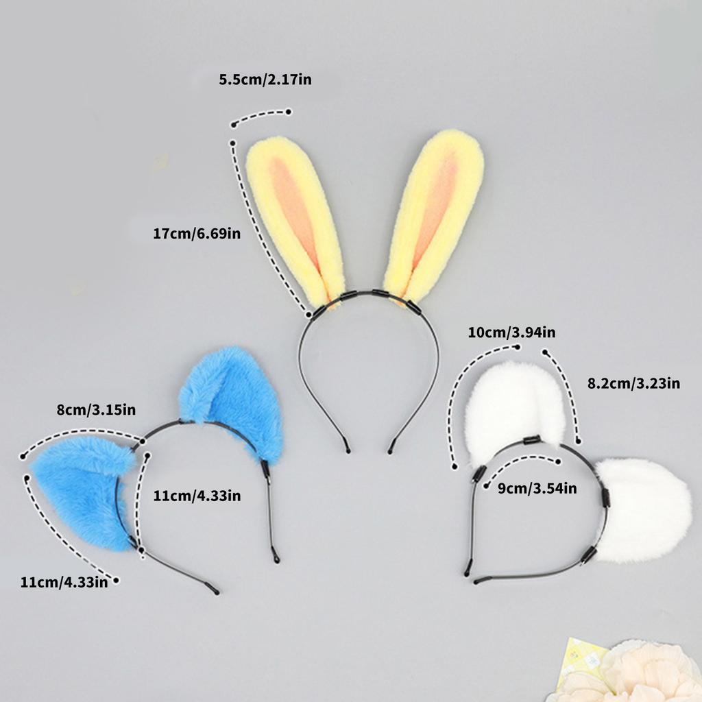 Мультяшный ободок на уши для Хэллоуина, KC Maid Hairhoop, реквизит для ролевых игр, повязка на голову, аксессуары для костюма, косплей-головной убор