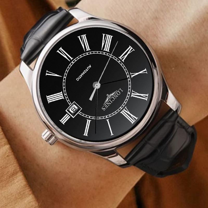 Мужские автоматические (немеханические) часы Qinlang с классическими римскими цифрами