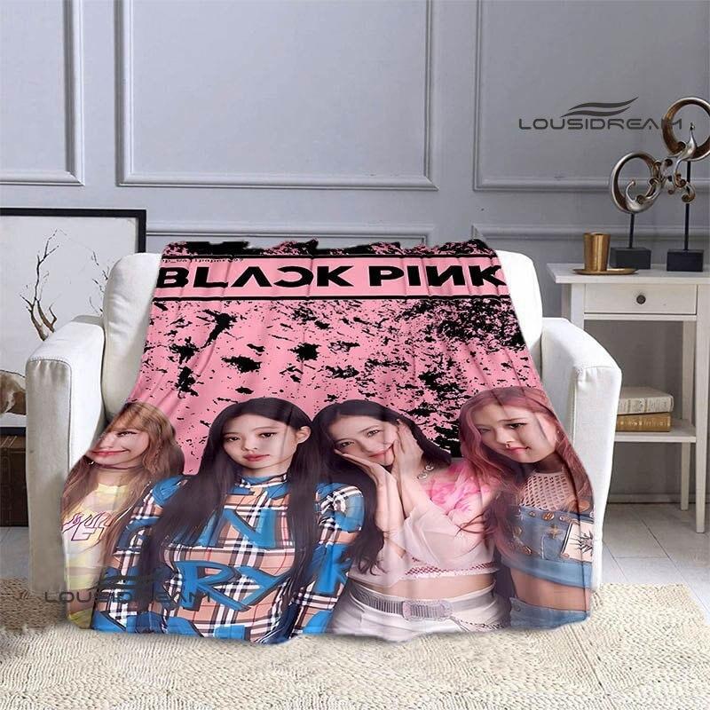 Idol Blanket Blackpink Group Pink 3d Digital Print Flannel Supplies Blanket